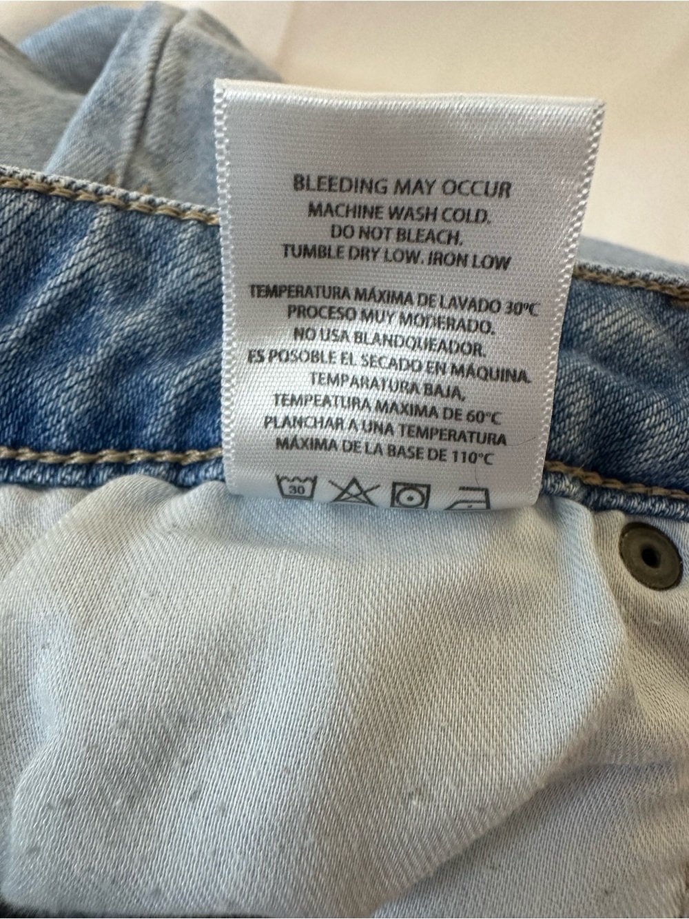 Hidden Light Blue Distressed Flare Jeans with Frayed Hem - Picture 5 of 7